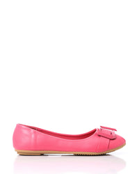 FAN-DJTF-005 Decorative Buckle Slip On Leather Flats