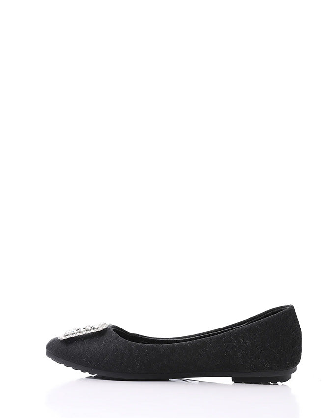 FAN-DJTF-006 Simon Glittery Simple Evening Slip On Flats