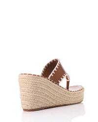 FAN-DJTF-017 Leather & Straw Thong Slippers