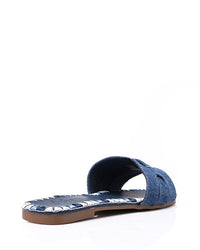 FAN-DJTF-022 Textured Leather Women Slippers