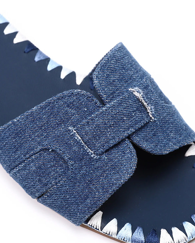 FAN-DJTF-022 Textured Leather Women Slippers