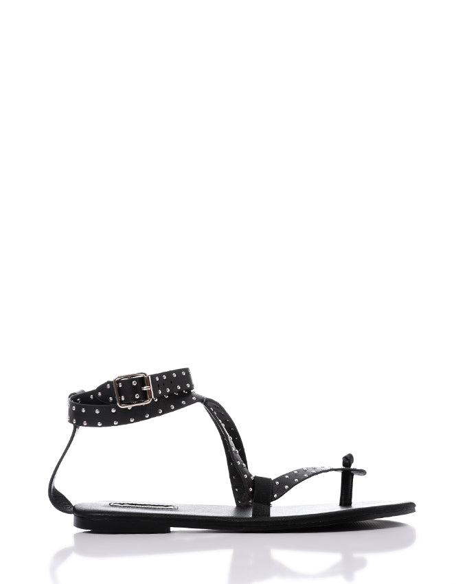 FAN-DJTF-023 Allover Studded Sandals With Buckle Closure