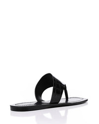 FAN-DJTF-024 Reptile Pattenred Leather Slippers