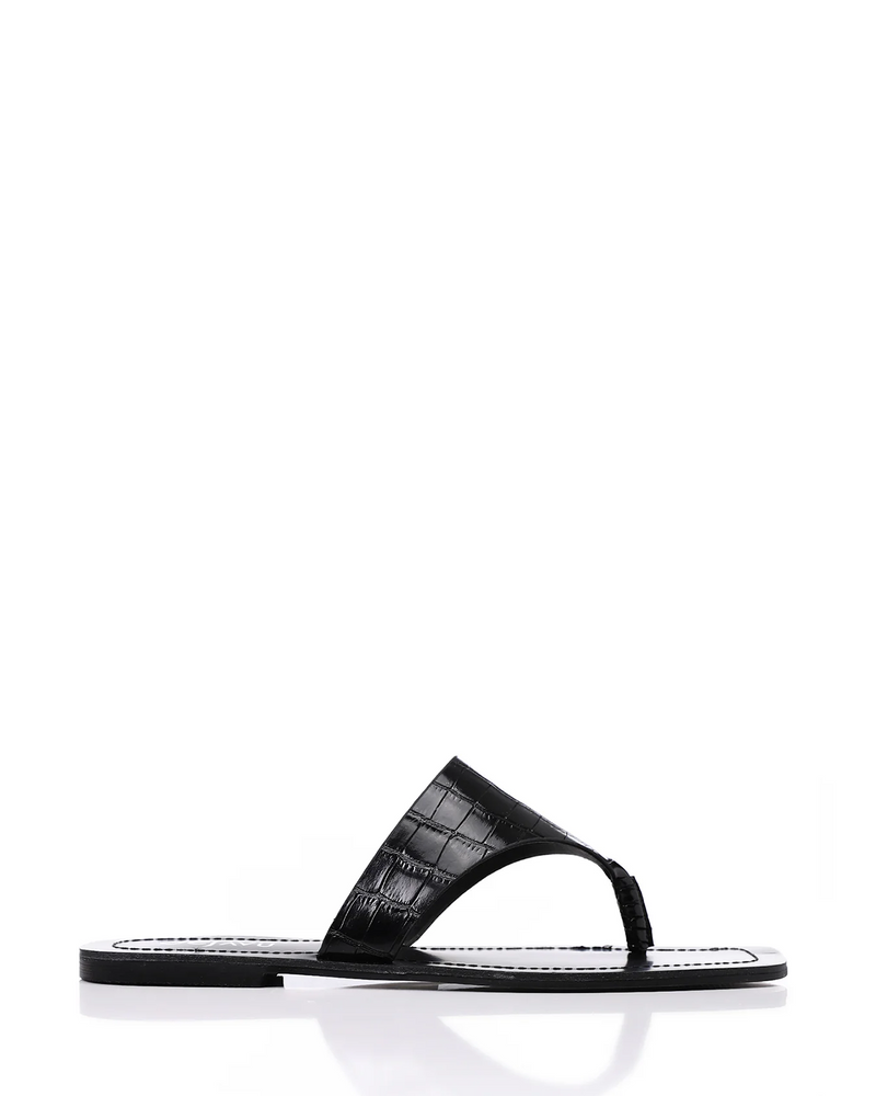 FAN-DJTF-024 Reptile Pattenred Leather Slippers