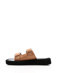 FAN-DJTF-033 Toecap Flat Buff Slipper