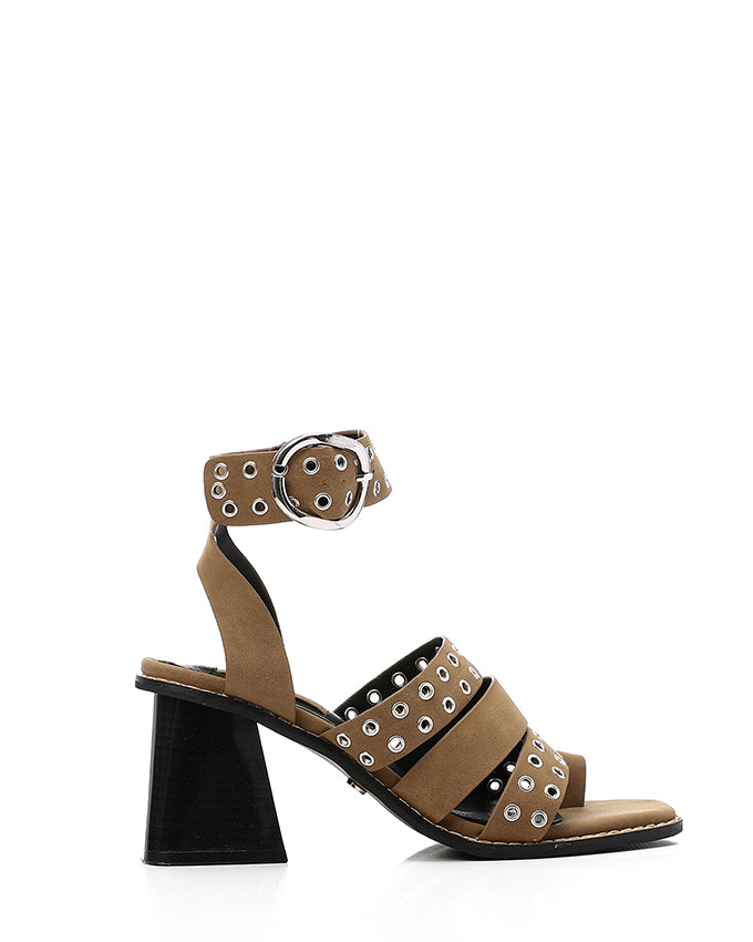 JAL-DJTF-008 Studs Heeled Buckle Sandals