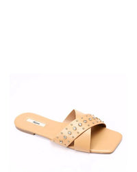JSP-DJTF-001 Strassed Cross Toes Strap Flat Slippers