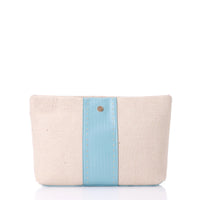 LID-DJTF-022 Vertical Leather Detail For Linen Simple Pouch