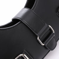 LID-DJTF-027 Decorative Multi-Belted Leather Shoulder Bag