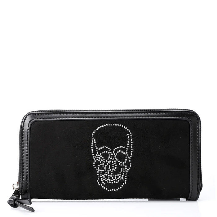 LID-DVTF-014 Diamond Skull Suede Wallet