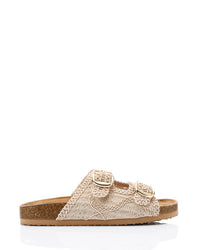 FAN-DJTV-002 Lace Breeze Buckle Slipper