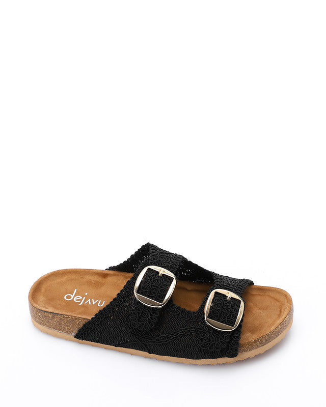 FAN-DJTV-002 Lace Breeze Buckle Slipper