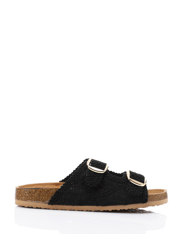 FAN-DJTV-002 Lace Breeze Buckle Slipper