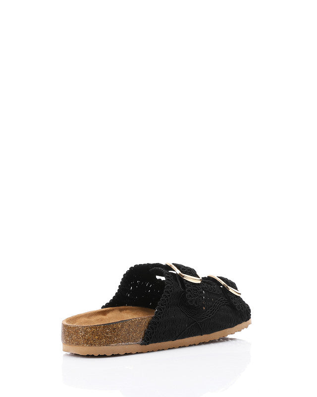 FAN-DJTV-002 Lace Breeze Buckle Slipper