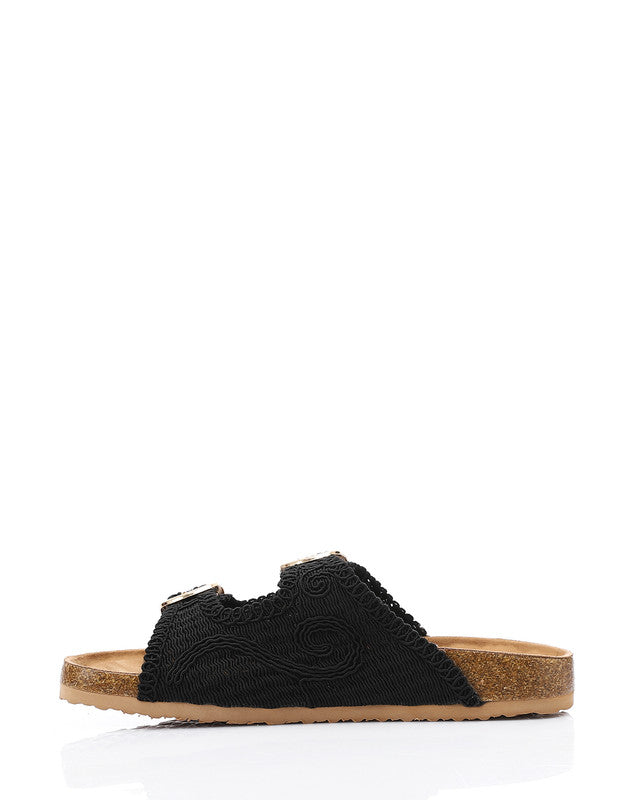 FAN-DJTV-002 Lace Breeze Buckle Slipper