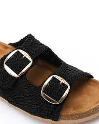 FAN-DJTV-002 Lace Breeze Buckle Slipper