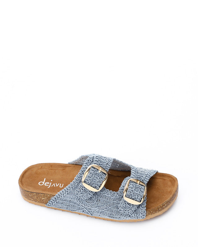 FAN-DJTV-002 Lace Breeze Buckle Slipper