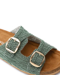 FAN-DJTV-002 Lace Breeze Buckle Slipper