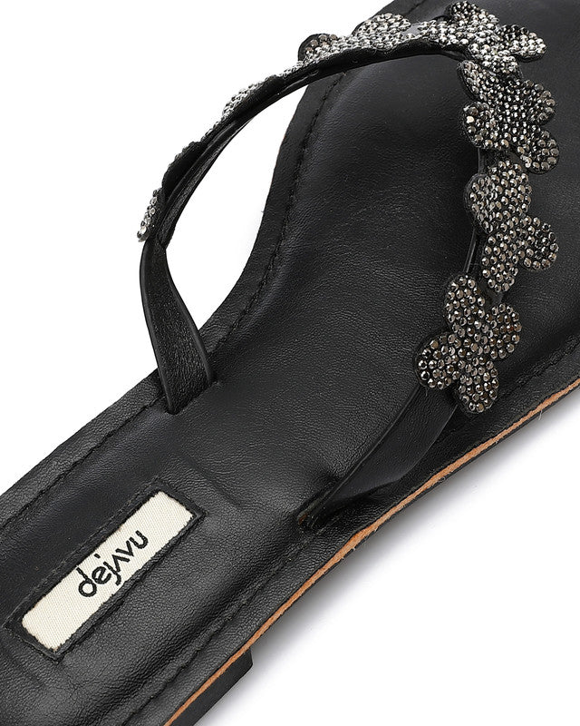 FAN-DJTV-005 Decorated Flowery Slipper
