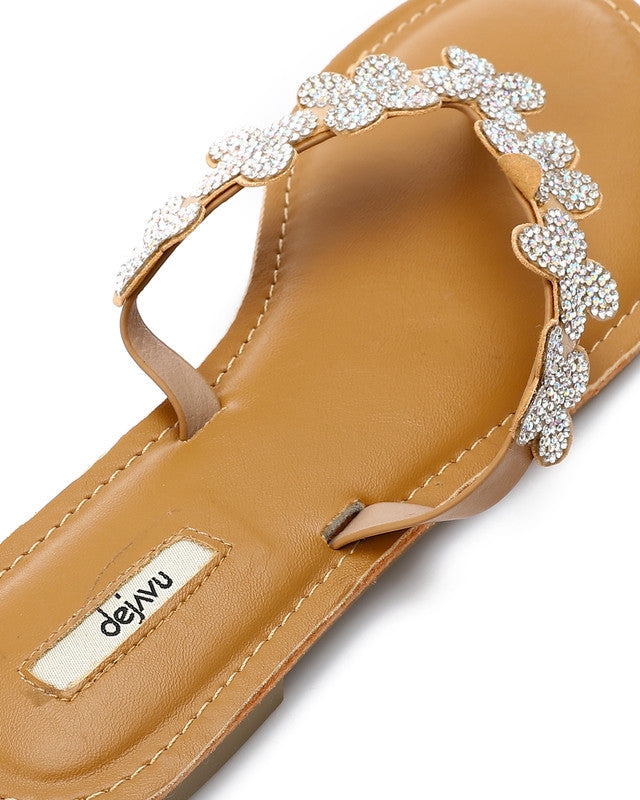 FAN-DJTV-005 Decorated Flowery Slipper