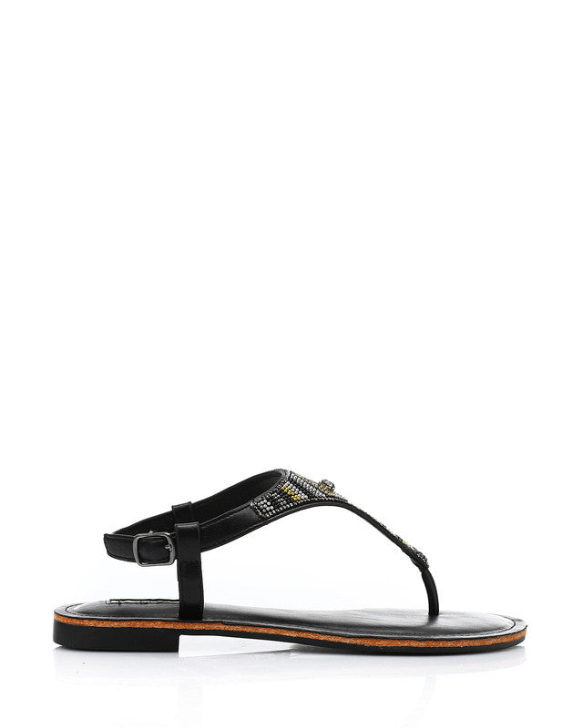 FAN-DJTV-006 Buckle Closure Embellished Sandal