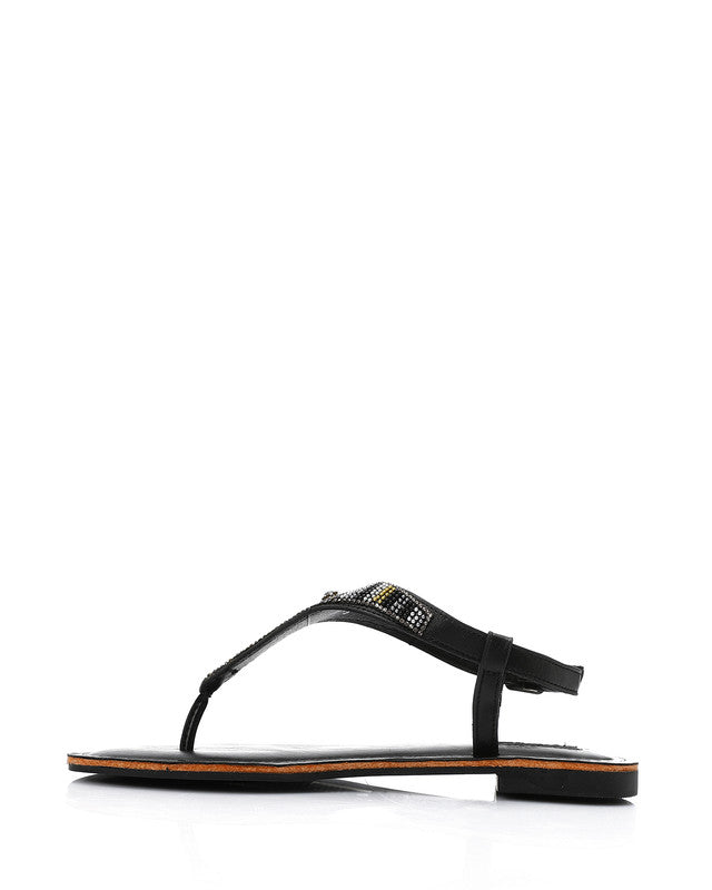 FAN-DJTV-006 Buckle Closure Embellished Sandal