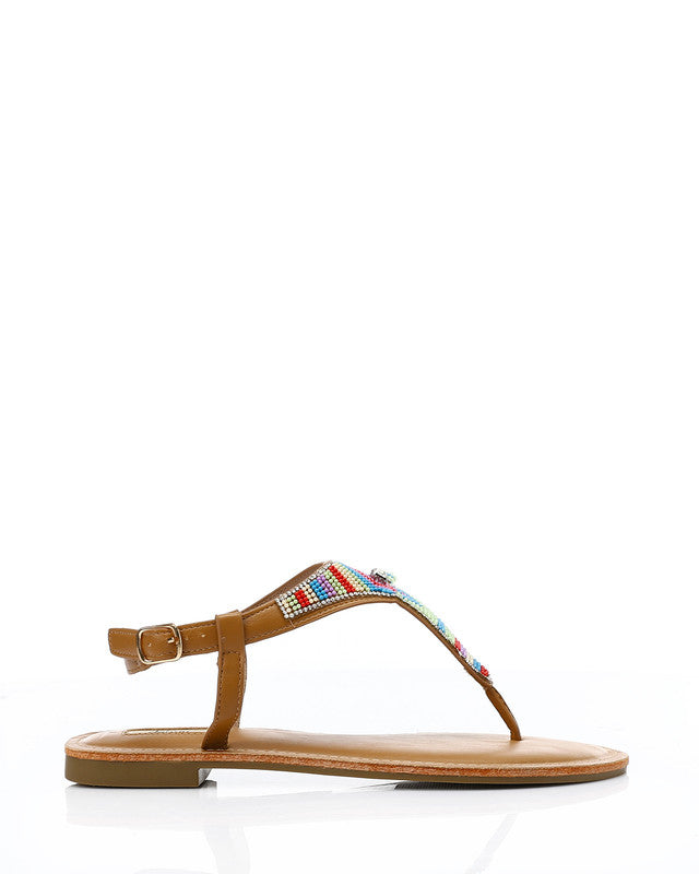 FAN-DJTV-006 Buckle Closure Embellished Sandal