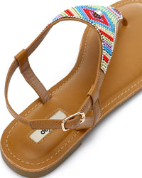 FAN-DJTV-006 Buckle Closure Embellished Sandal