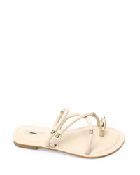 FAN-DJTV-007 Decorative Gold Charms Flat Slipper