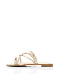 FAN-DJTV-007 Decorative Gold Charms Flat Slipper