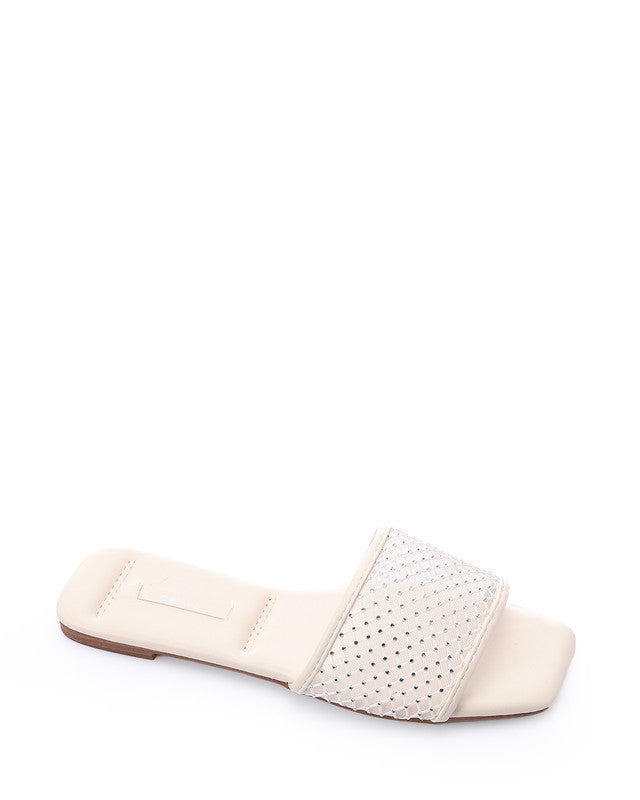 FAN-DJTV-009 Strass Wedge Slipper