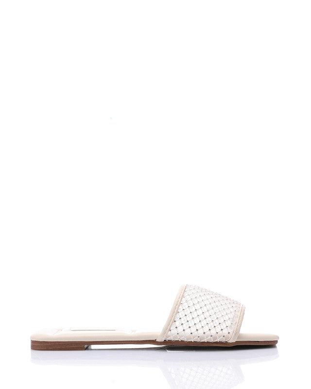 FAN-DJTV-009 Strass Wedge Slipper