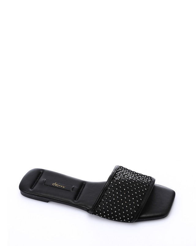 FAN-DJTV-009 Strass Wedge Slipper