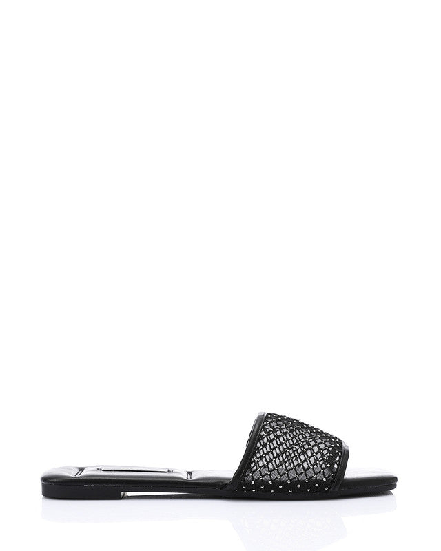 FAN-DJTV-009 Strass Wedge Slipper