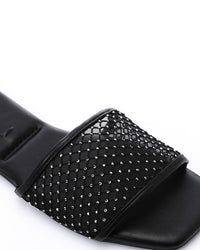FAN-DJTV-009 Strass Wedge Slipper