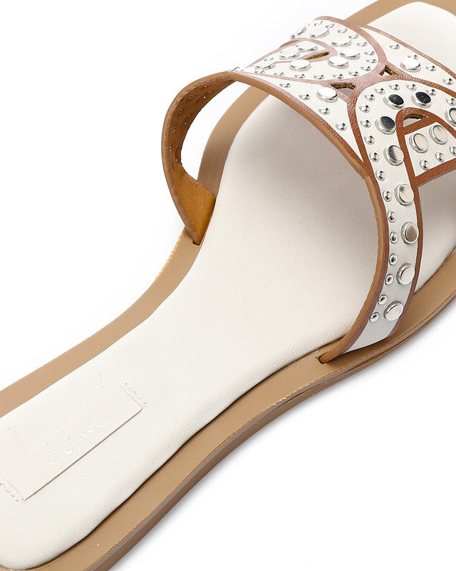 FAN-DJTV-011 Studded Toe Shape Slipper