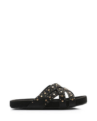 FAN-DJTV-012 Taupe Studded Slipper