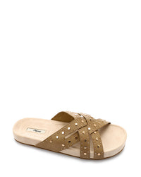 FAN-DJTV-012 Taupe Studded Slipper