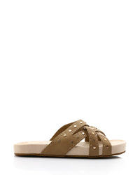 FAN-DJTV-012 Taupe Studded Slipper