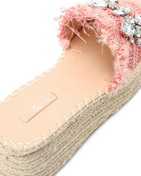 FAN-DJTV-013 Strassy Mid Heel Wedge Slipper