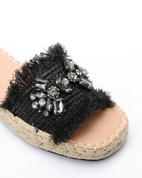 FAN-DJTV-014 Crystal Fringe Espadrille