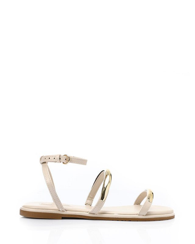 FAN-DJTV-017 Buckle Closure Flat Sandal