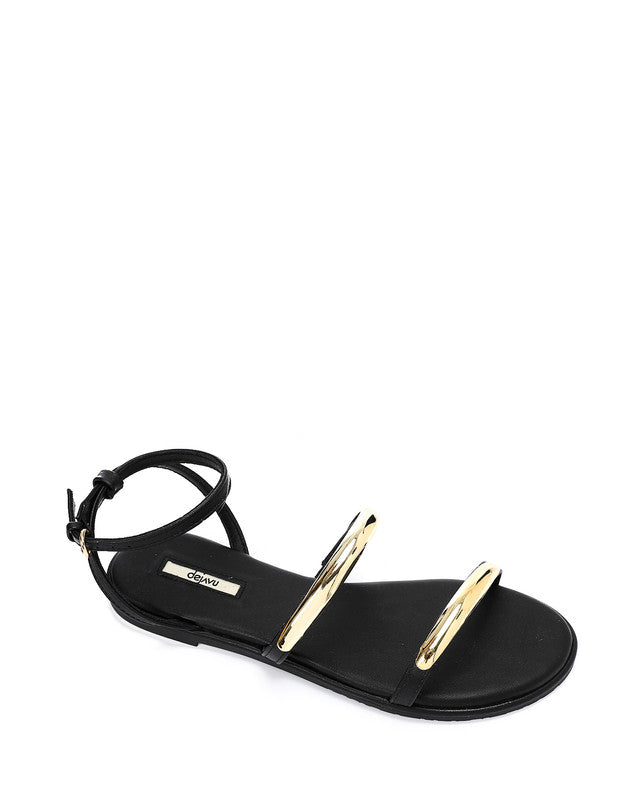 FAN-DJTV-017 Buckle Closure Flat Sandal