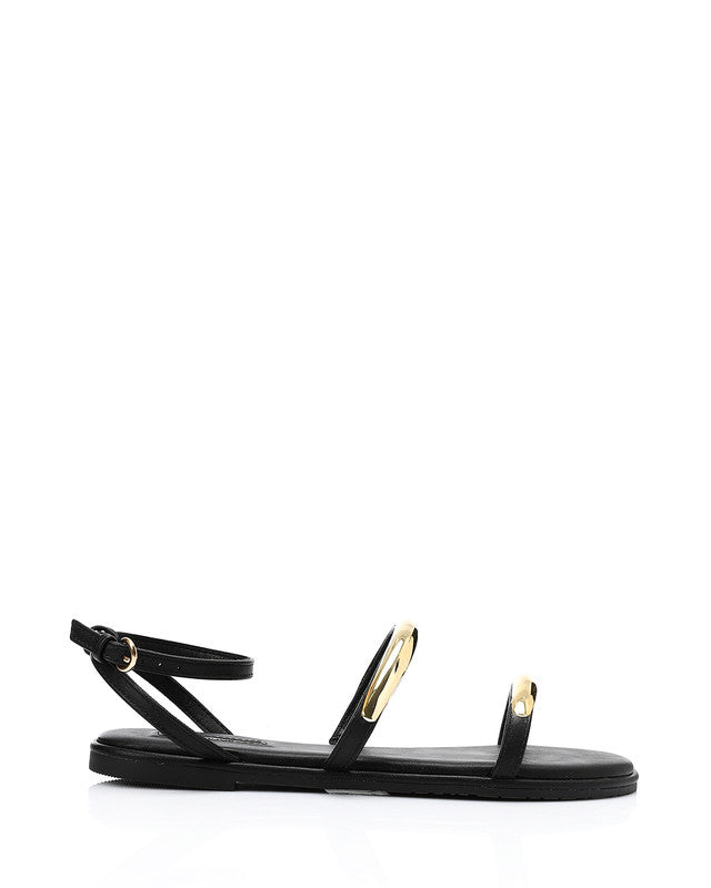 FAN-DJTV-017 Buckle Closure Flat Sandal