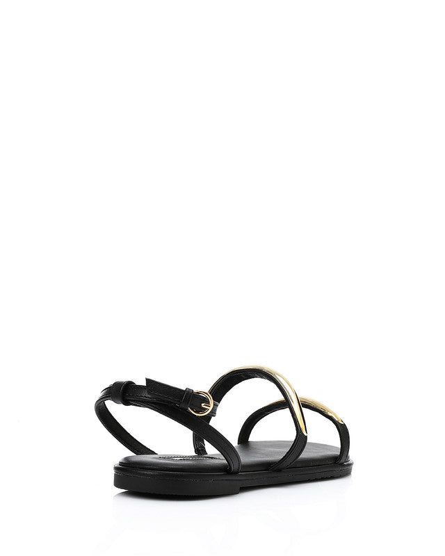 FAN-DJTV-017 Buckle Closure Flat Sandal