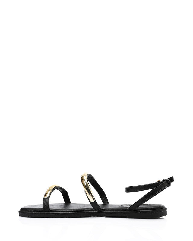 FAN-DJTV-017 Buckle Closure Flat Sandal