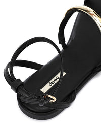 FAN-DJTV-017 Buckle Closure Flat Sandal
