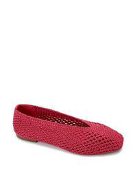 FAN-DJTV-018 Knitted Semi Square Flat Shoes