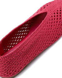 FAN-DJTV-018 Knitted Semi Square Flat Shoes