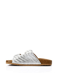 FAN-DJTV-019 Intrecciato Double Buckles Gold Slipper